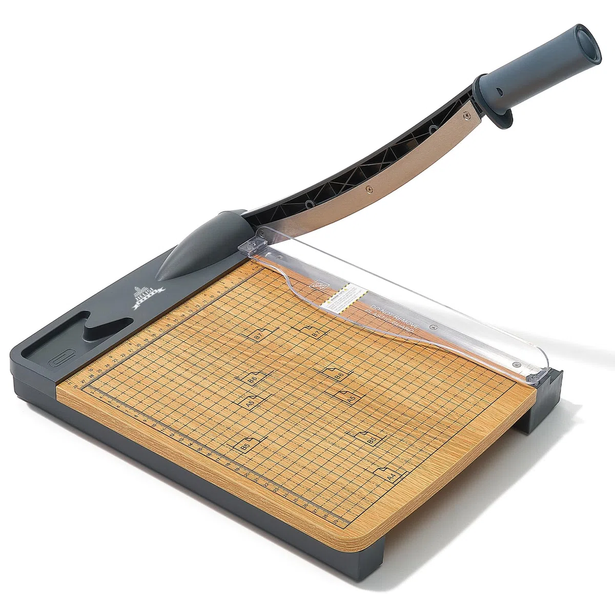 Taglierina a ghigliottina per legno, prestazioni di taglio fino a 16 fogli, lunghezza di taglio 30,5 cm, resistente, con protezione di sicurezza e blocco lama, formato A4, manuale