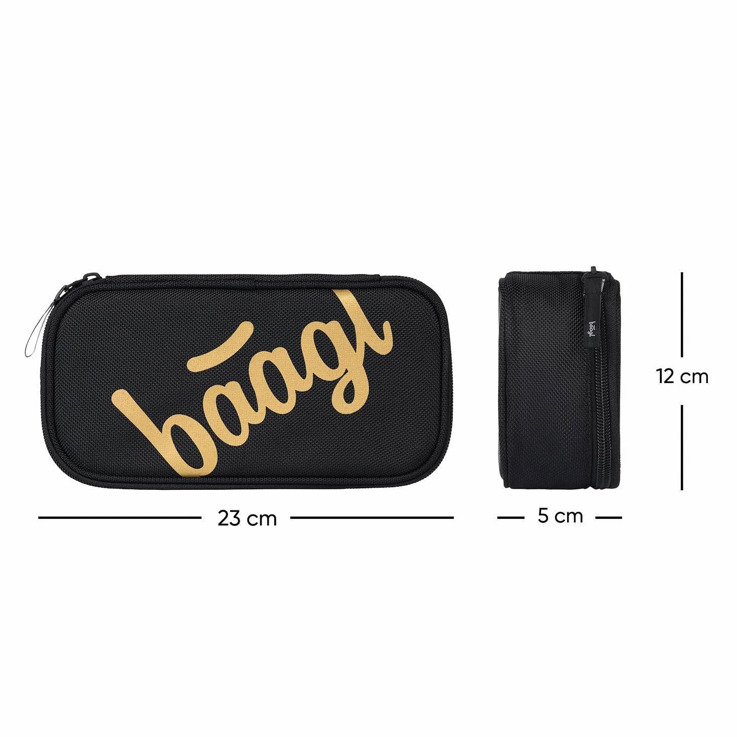 Baagl - Astuccio per ragazze, astuccio per cancelleria, astuccio per la scuola, astuccio per la scuola, Skate Gold
