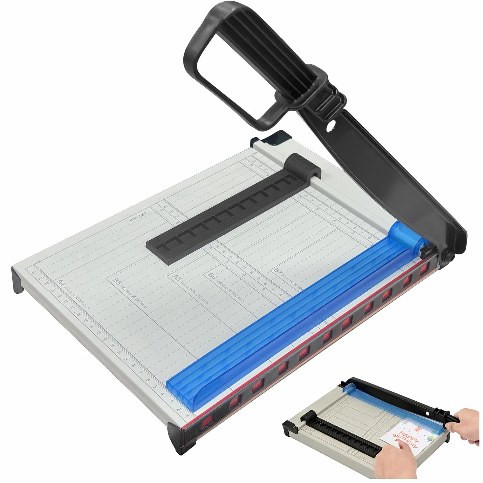Taglierina per carta, formato A4, taglierina per carta, metallo, multifunzione, per carta, etichette, foto, formato A4