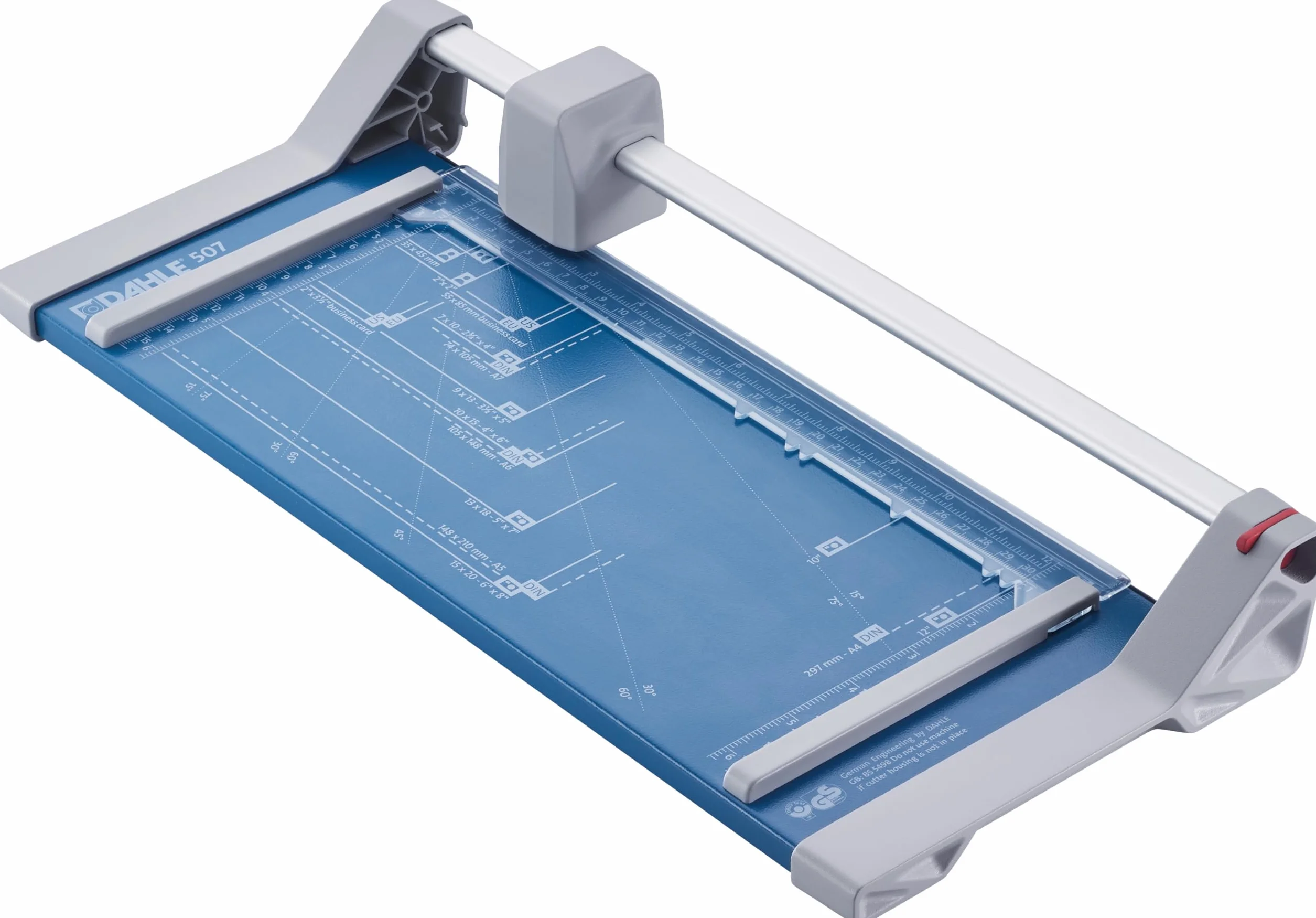 Dahle 507 - Taglierina, modello 2020, capacità di taglio 8 fogli, fino a DIN A4, colore: Blu