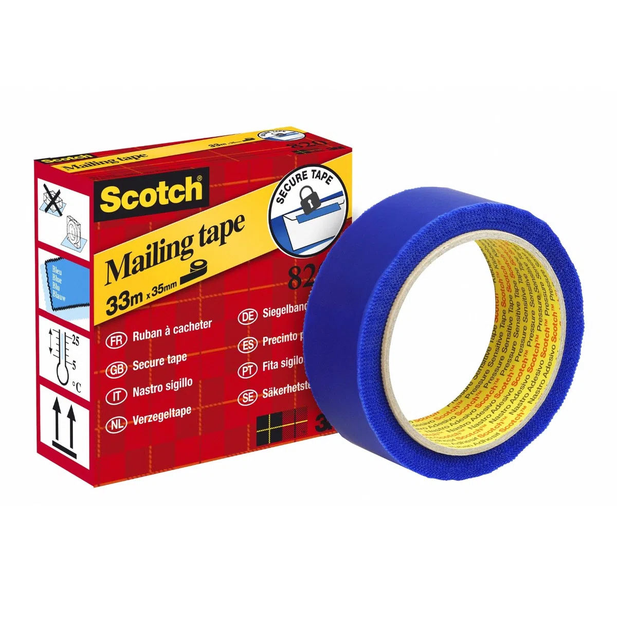 Scotch 8203533B Nastro di Sicurezza, 35mm x 33m, Blu
