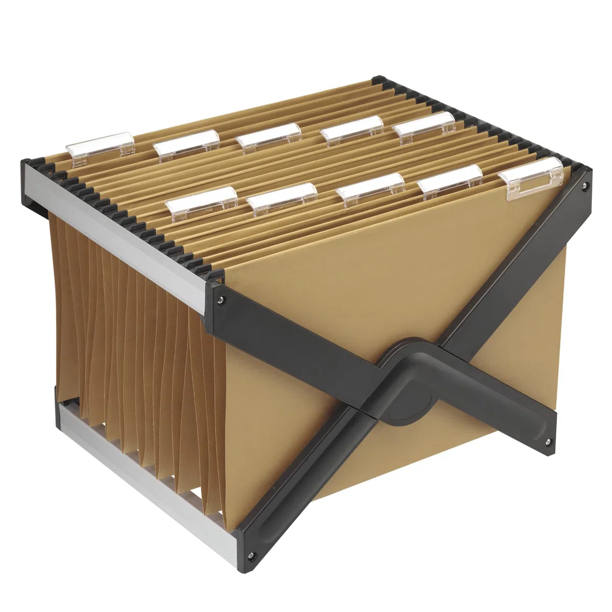 SUPPORTO PER CARTELLE SOSPESE LUXOR CON 10 CARTELLE 39cm AVANA BERTESI