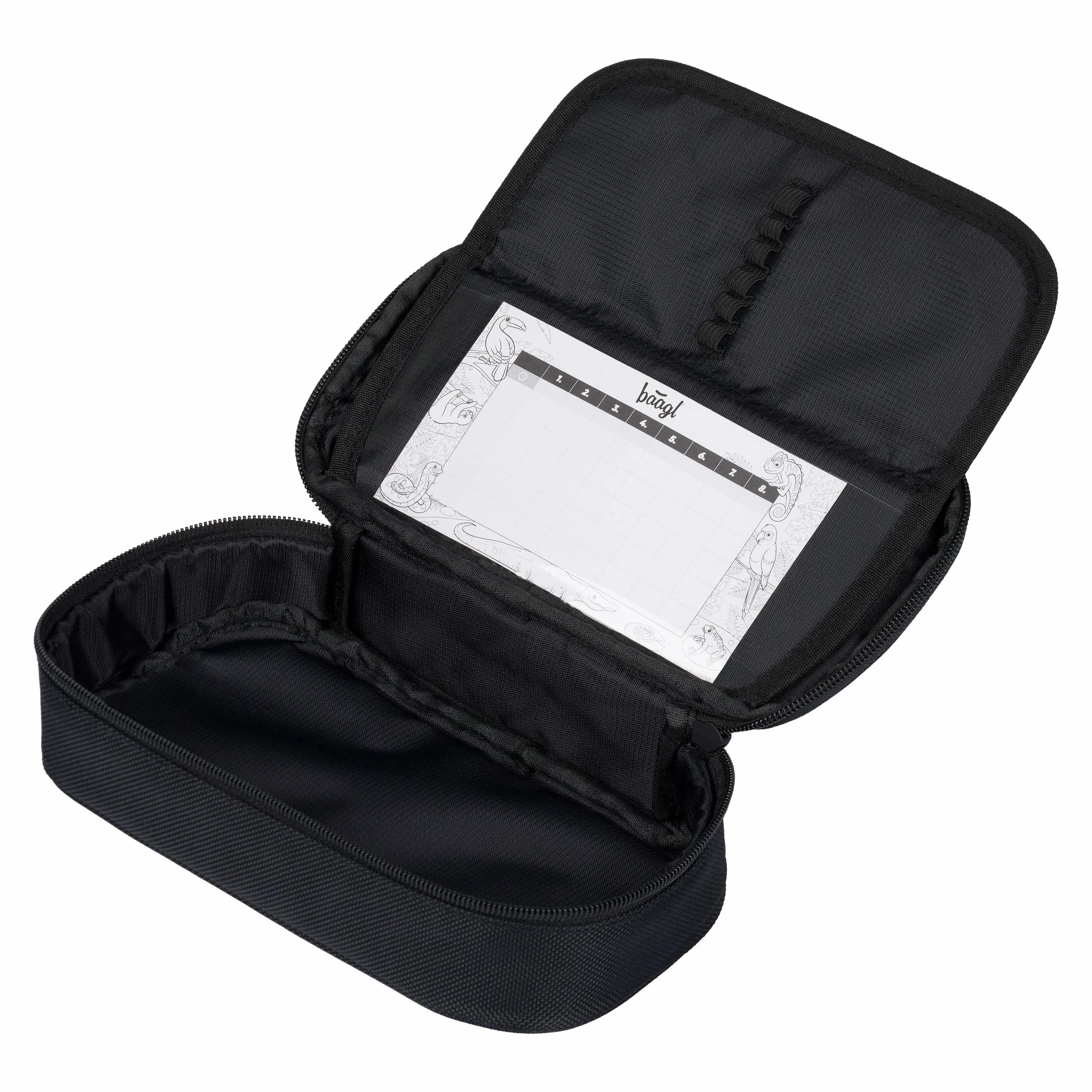 Baagl - Astuccio per ragazze, astuccio per cancelleria, astuccio per la scuola, astuccio per la scuola, Skate Gold